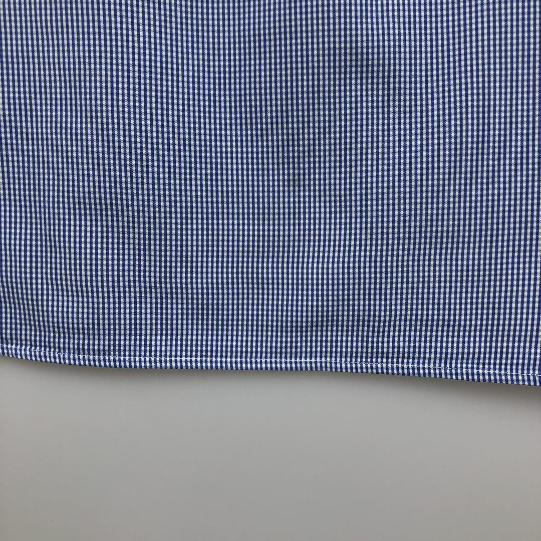 Ralph Lauren BLAKE long sleeve button down check shirt, men's XL size cotton blue type Vintage Second Hand