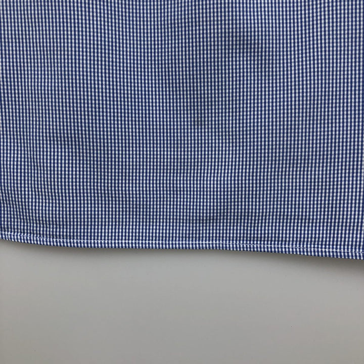 Ralph Lauren BLAKE long sleeve button down check shirt, men's XL size cotton blue type Vintage Second Hand