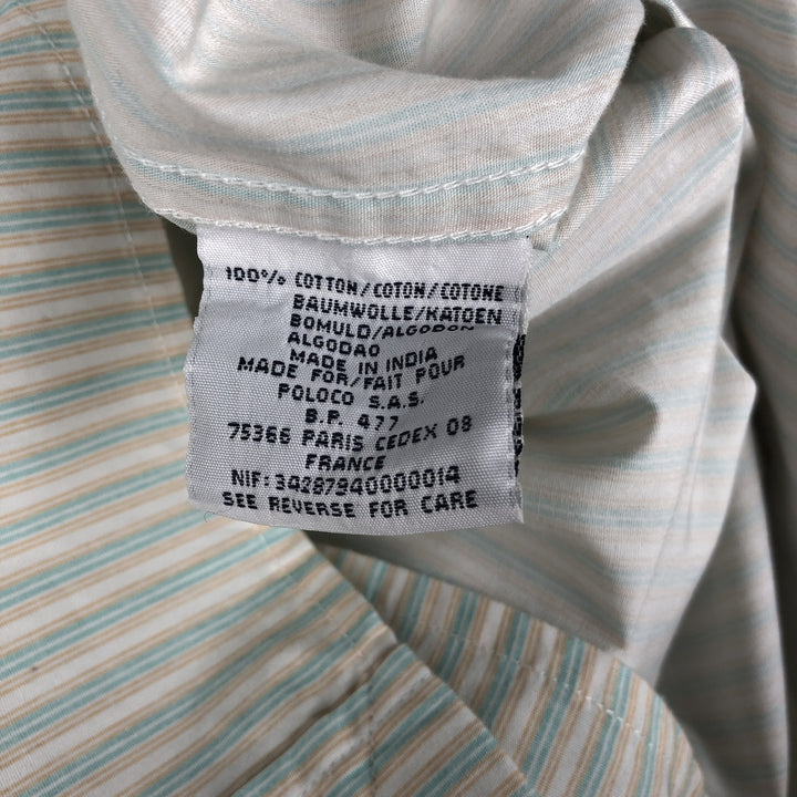 Ralph Lauren BLAKE long sleeve button-down striped shirt, men's size XL cotton white type Vintage Second Hand
