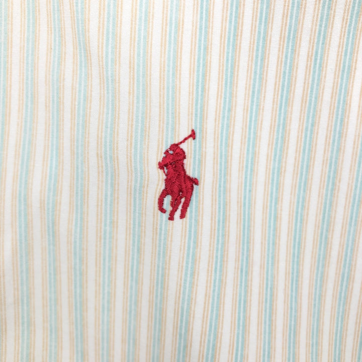 Ralph Lauren BLAKE long sleeve button-down striped shirt, men's size XL cotton white type Vintage Second Hand