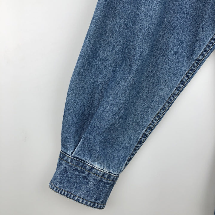 90'S Lee CH2M HILL Advertising Long Sleeve Button-Down Denim Shirt, Men's Size XL cotton blue type Vintage Second Hand