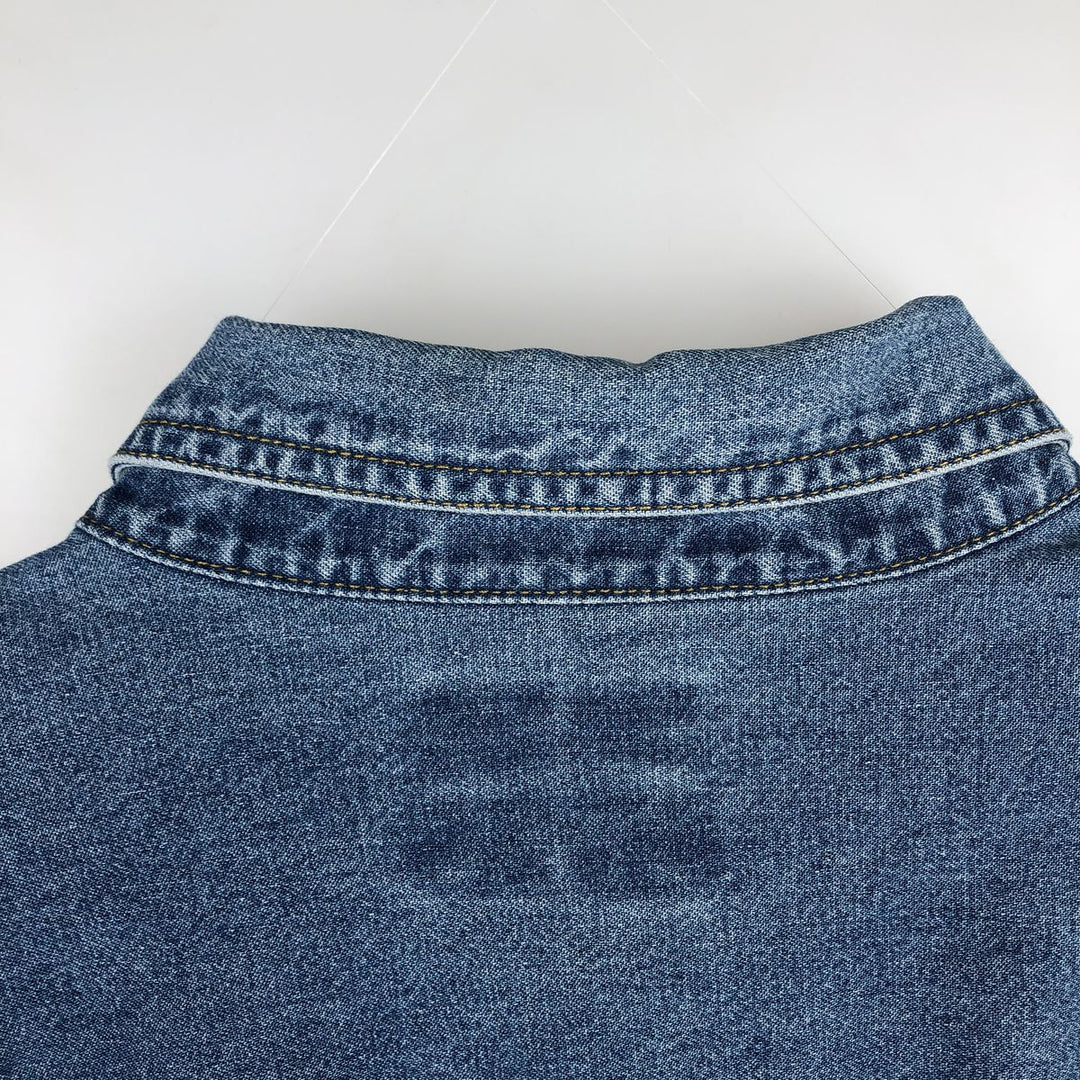 90'S Lee CH2M HILL Advertising Long Sleeve Button-Down Denim Shirt, Men's Size XL cotton blue type Vintage Second Hand