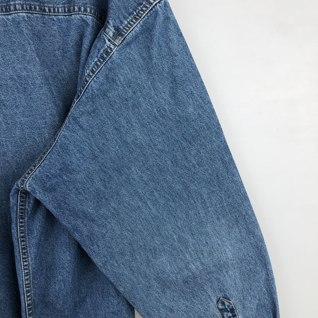 90'S Lee CH2M HILL Advertising Long Sleeve Button-Down Denim Shirt, Men's Size XL cotton blue type Vintage Second Hand