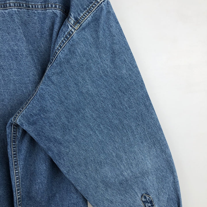 90'S Lee CH2M HILL Advertising Long Sleeve Button-Down Denim Shirt, Men's Size XL cotton blue type Vintage Second Hand