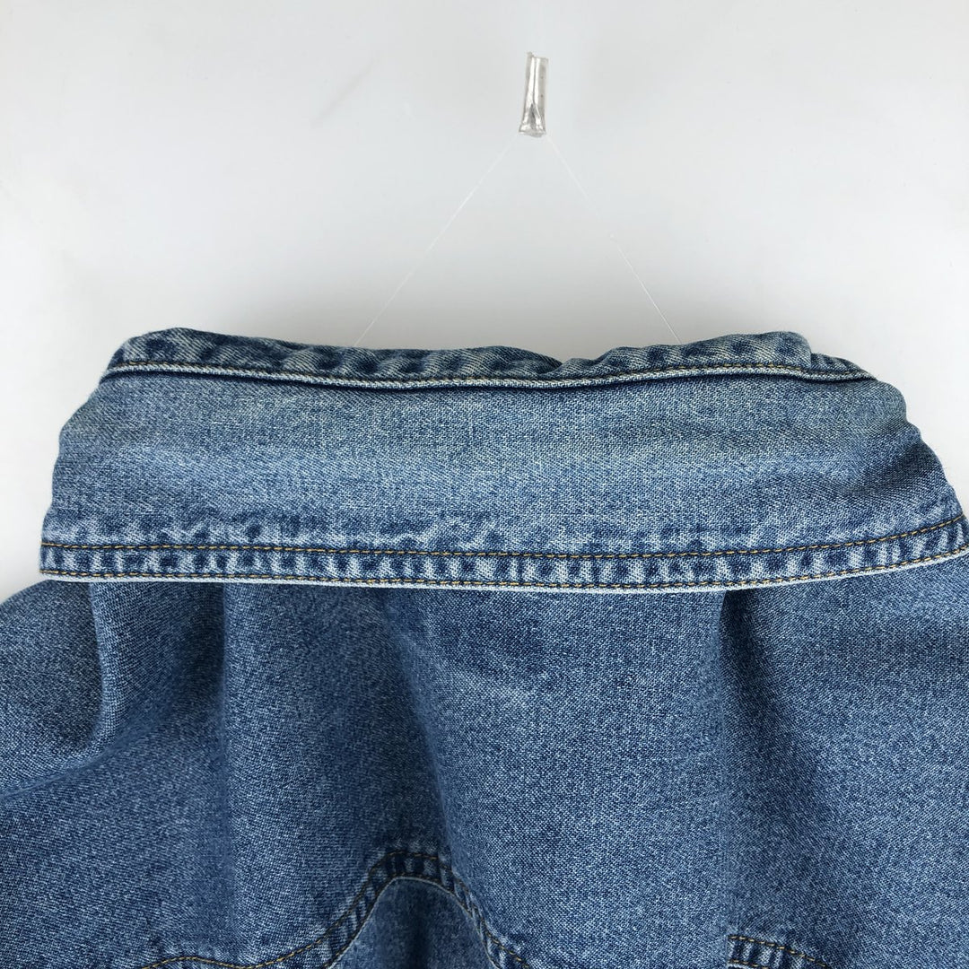 90'S Lee CH2M HILL Advertising Long Sleeve Button-Down Denim Shirt, Men's Size XL cotton blue type Vintage Second Hand
