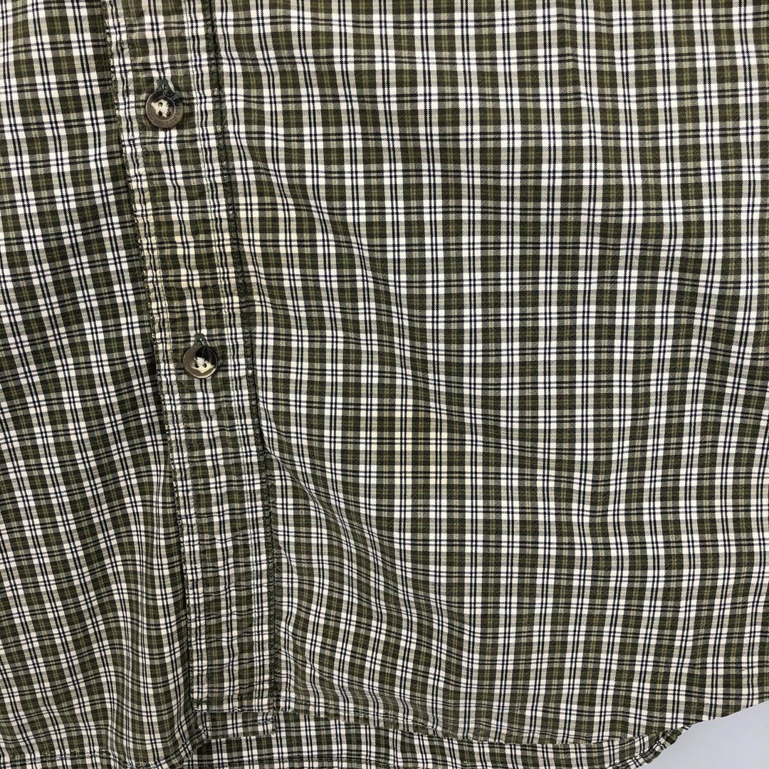Carhartt Check Pattern Long Sleeve Button-Down Work Shirt, Men's XL cotton green type yellow green Vintage Second Hand