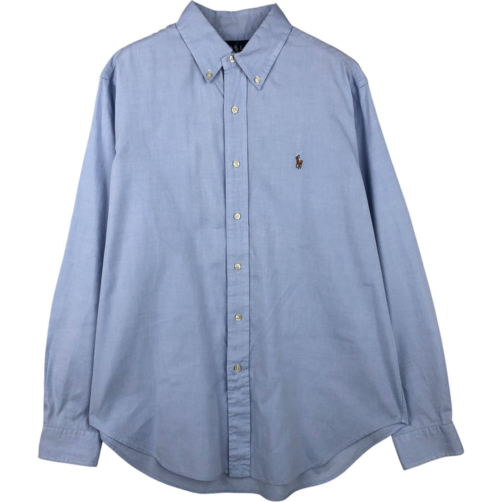 Ralph Lauren Classic Fit Long Sleeve Button Down Shirt, Men's Size L cotton Blue type light blue Vintage Second Hand