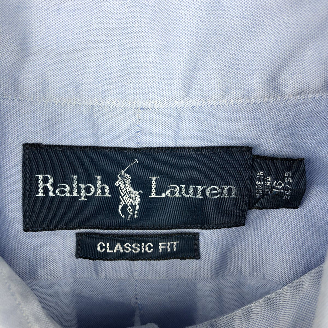 Ralph Lauren Classic Fit Long Sleeve Button Down Shirt, Men's Size L cotton Blue type light blue Vintage Second Hand