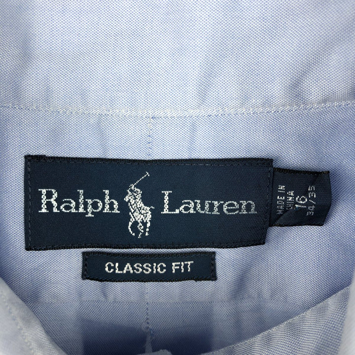 Ralph Lauren Classic Fit Long Sleeve Button Down Shirt, Men's Size L cotton Blue type light blue Vintage Second Hand