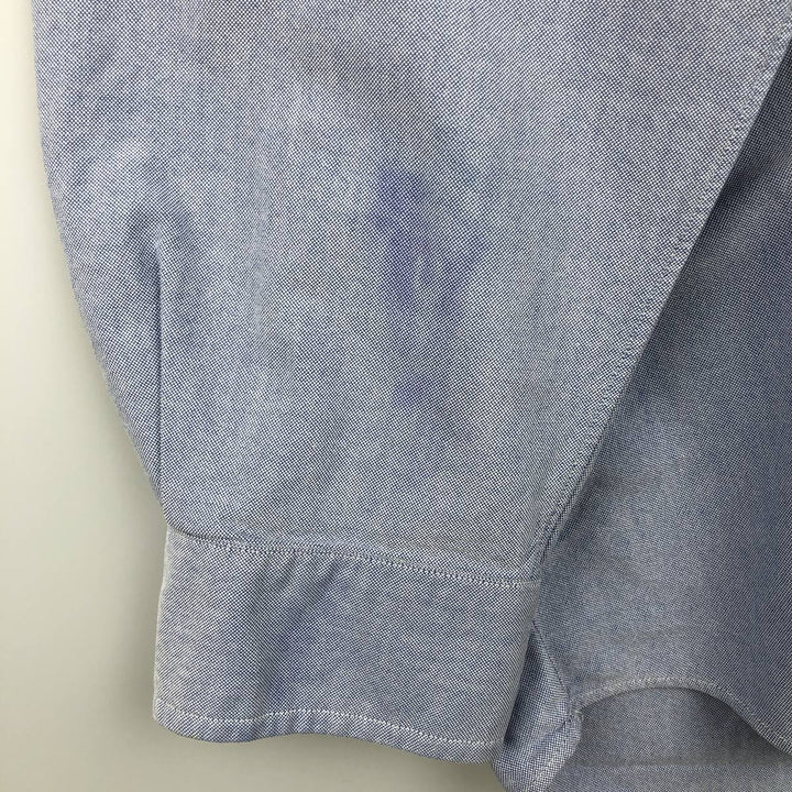Ralph Lauren YARMOUTH long sleeve button down shirt, men's XL size cotton Blue type light blue Vintage Second Hand