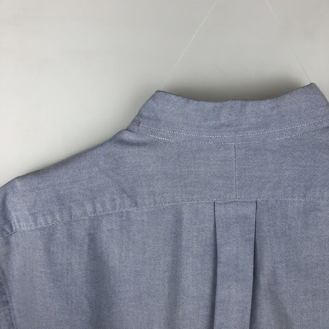Ralph Lauren YARMOUTH long sleeve button down shirt, men's XL size cotton Blue type light blue Vintage Second Hand