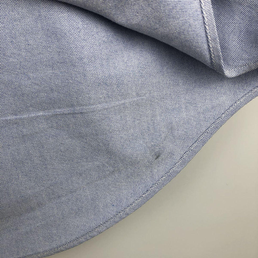Ralph Lauren YARMOUTH long sleeve button down shirt, men's XL size cotton Blue type light blue Vintage Second Hand