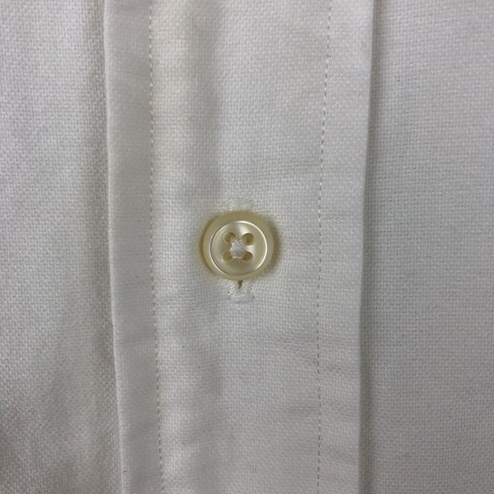 Ralph Lauren YARMOUTH long sleeve button down shirt, men's XL size cotton pale white type Vintage Second Hand