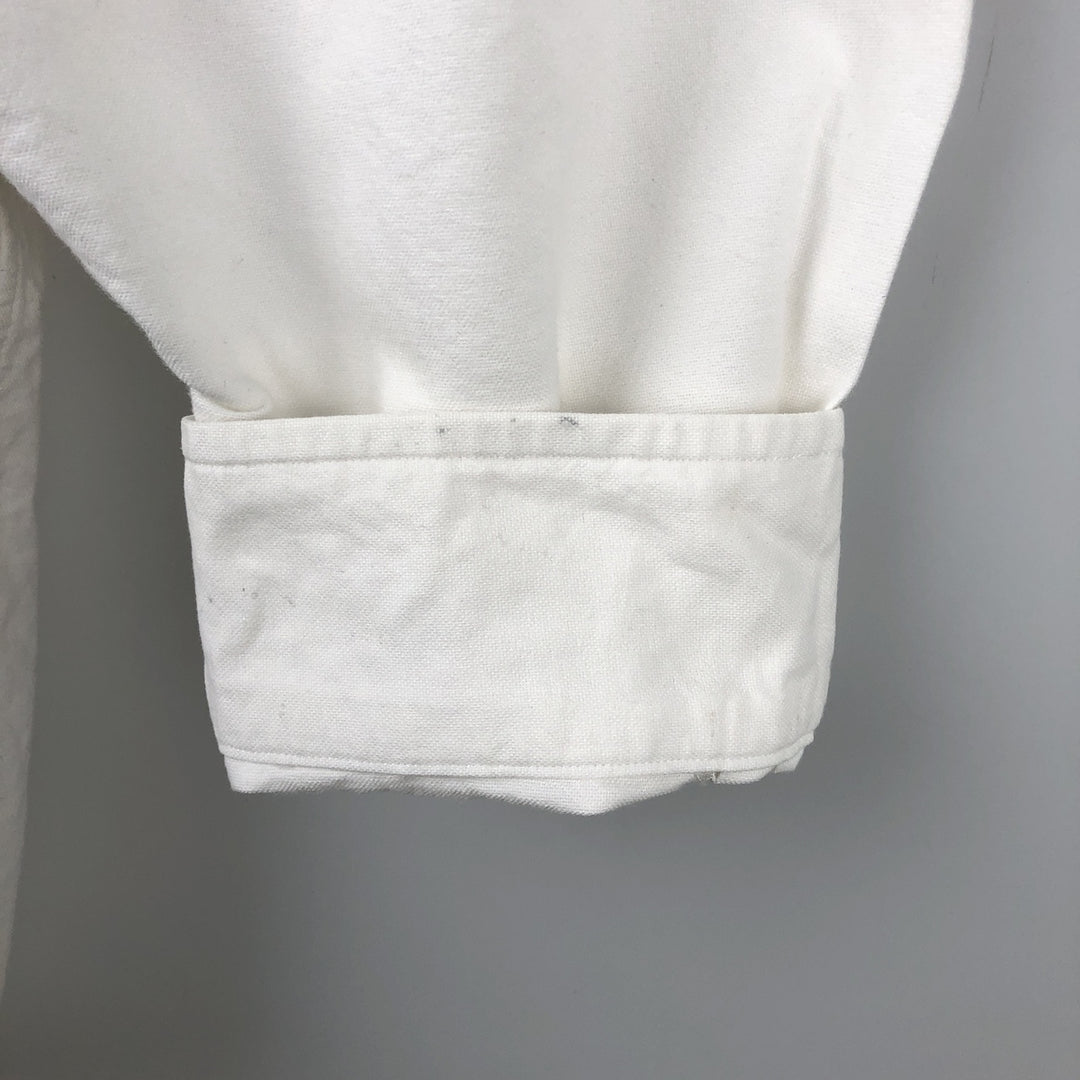Ralph Lauren YARMOUTH long sleeve button down shirt, men's XL size cotton pale white type Vintage Second Hand