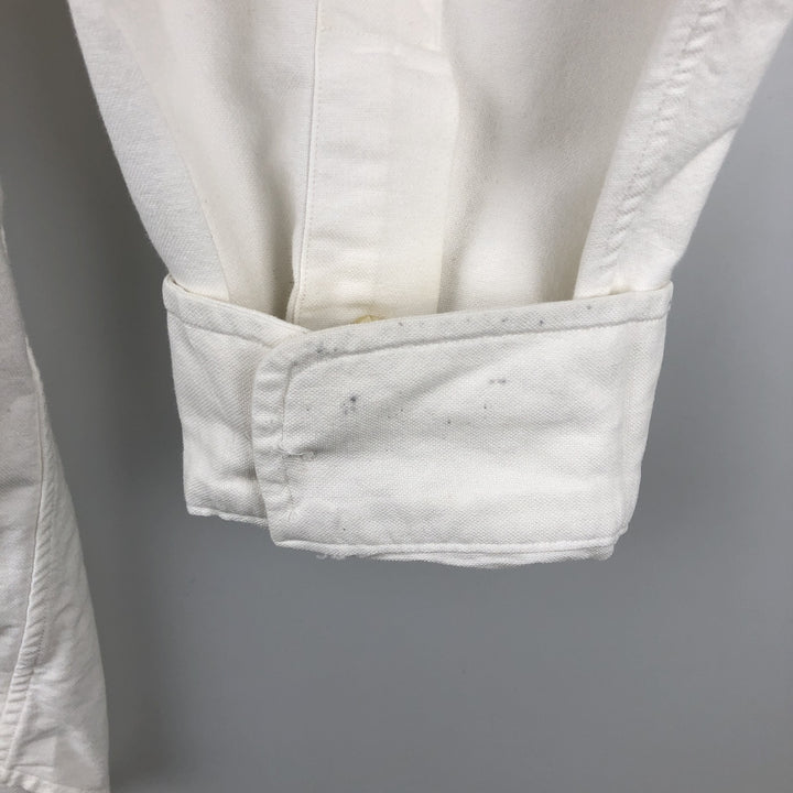 Ralph Lauren YARMOUTH long sleeve button down shirt, men's XL size cotton pale white type Vintage Second Hand