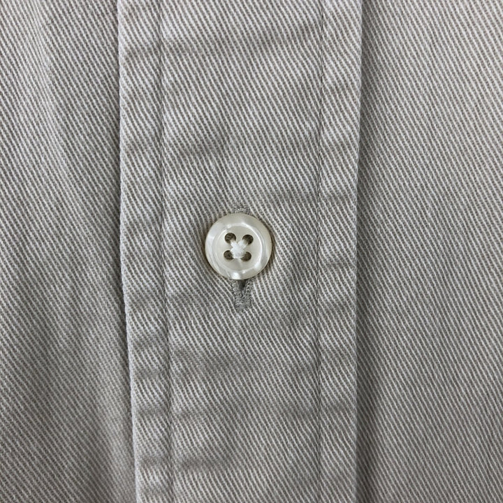 Ralph Lauren long sleeve button down shirt, men's size L cotton Beige type Vintage Second Hand