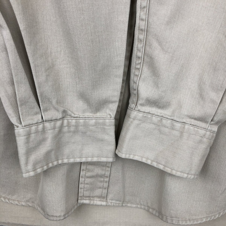 Ralph Lauren long sleeve button down shirt, men's size L cotton Beige type Vintage Second Hand
