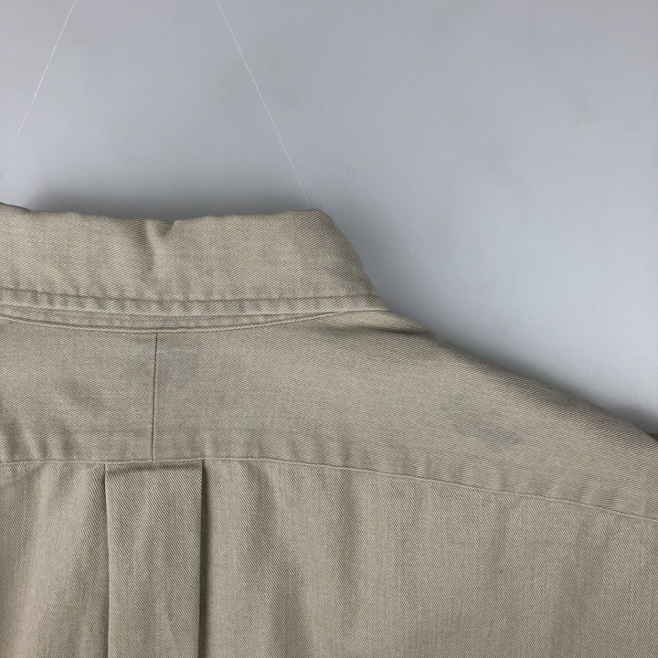 Ralph Lauren long sleeve button down shirt, men's size L cotton Beige type Vintage Second Hand