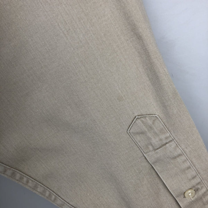 Ralph Lauren long sleeve button down shirt, men's size L cotton Beige type Vintage Second Hand