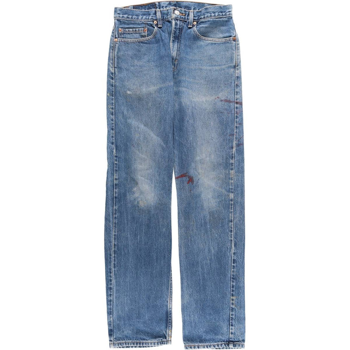 00'S Levi's 505 REGULAR FIT STRAIGHT LEG tapered denim pants for men, size w32 cotton blue type Vintage Second Hand