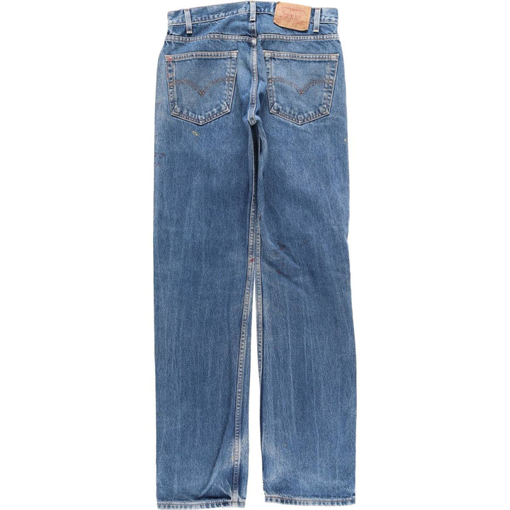 00'S Levi's 505 REGULAR FIT STRAIGHT LEG tapered denim pants for men, size w32 cotton blue type Vintage Second Hand