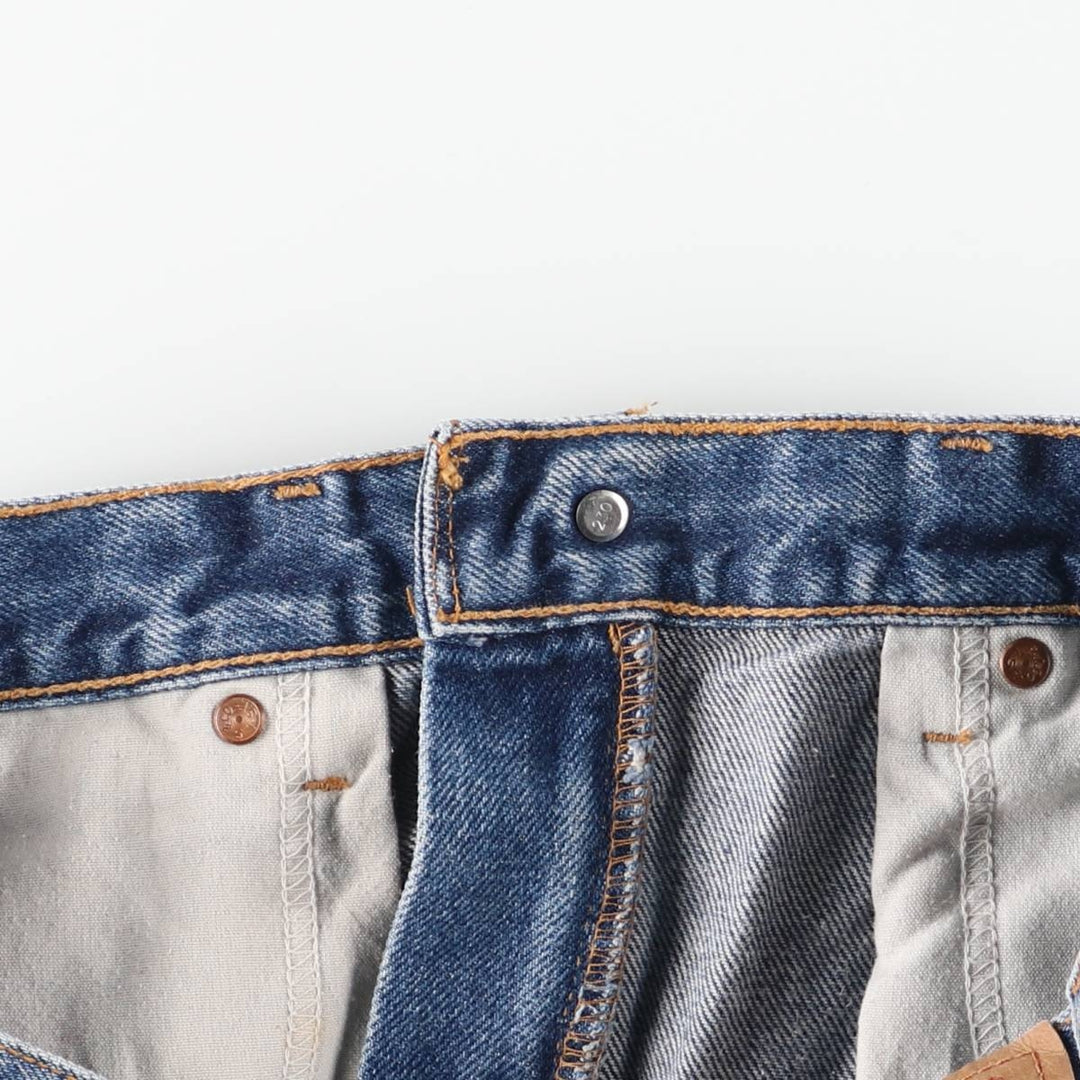 00'S Levi's 505 REGULAR FIT STRAIGHT LEG tapered denim pants for men, size w32 cotton blue type Vintage Second Hand