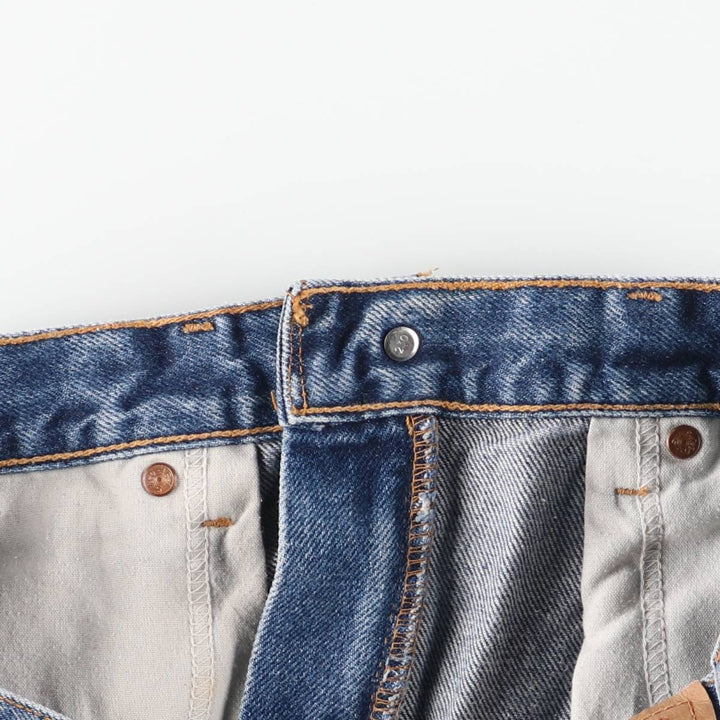 00'S Levi's 505 REGULAR FIT STRAIGHT LEG tapered denim pants for men, size w32 cotton blue type Vintage Second Hand