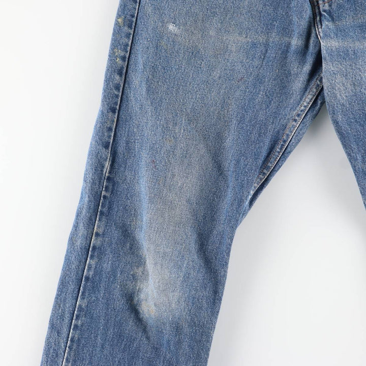 00'S Levi's 505 REGULAR FIT STRAIGHT LEG tapered denim pants for men, size w32 cotton blue type Vintage Second Hand