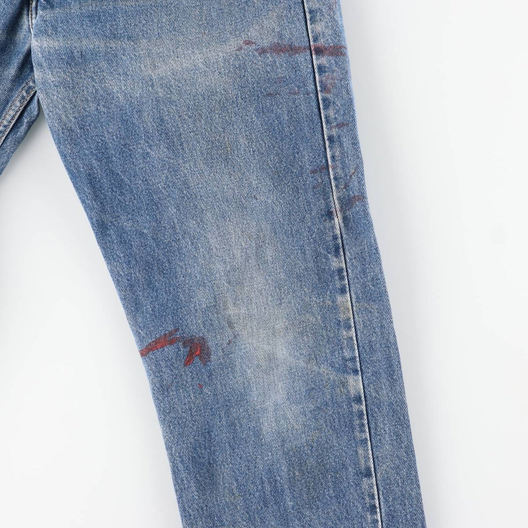 00'S Levi's 505 REGULAR FIT STRAIGHT LEG tapered denim pants for men, size w32 cotton blue type Vintage Second Hand