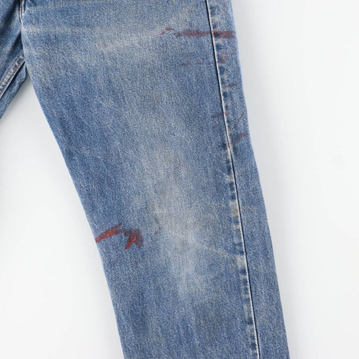 00'S Levi's 505 REGULAR FIT STRAIGHT LEG tapered denim pants for men, size w32 cotton blue type Vintage Second Hand