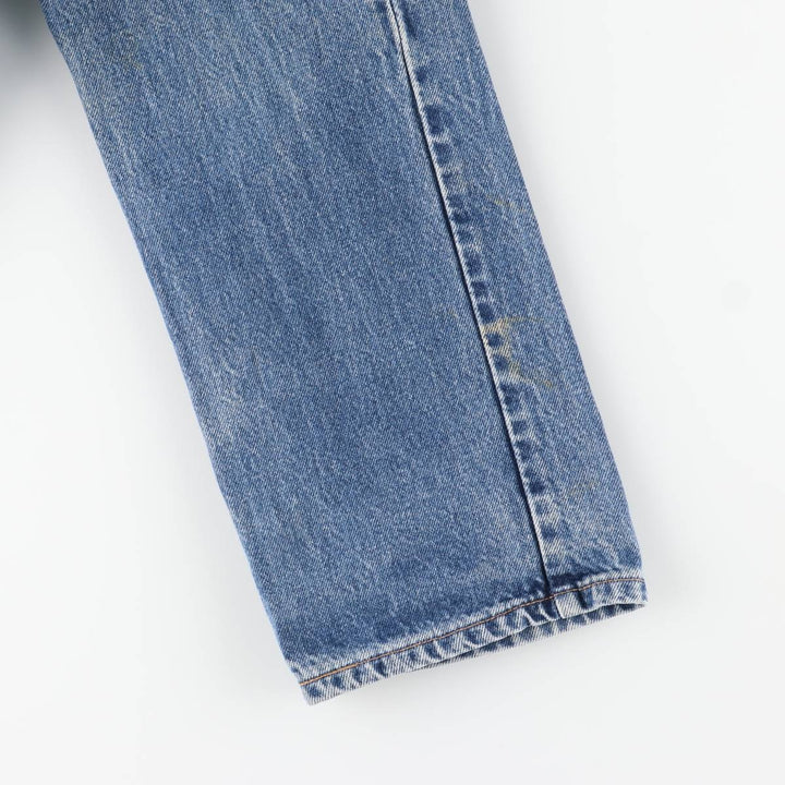 00'S Levi's 505 REGULAR FIT STRAIGHT LEG tapered denim pants for men, size w32 cotton blue type Vintage Second Hand