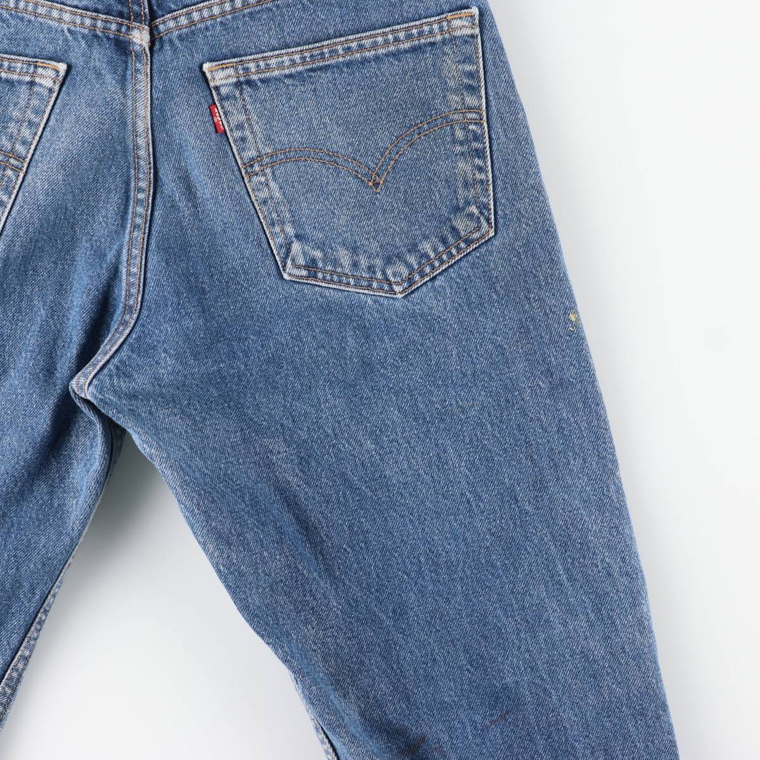 00'S Levi's 505 REGULAR FIT STRAIGHT LEG tapered denim pants for men, size w32 cotton blue type Vintage Second Hand