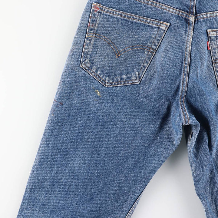 00'S Levi's 505 REGULAR FIT STRAIGHT LEG tapered denim pants for men, size w32 cotton blue type Vintage Second Hand