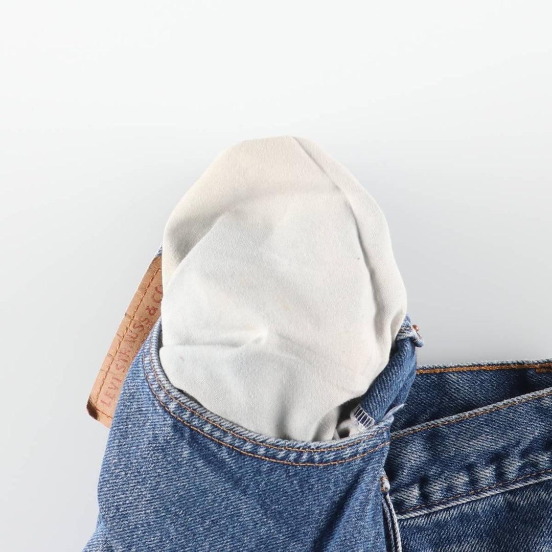 00'S Levi's 505 REGULAR FIT STRAIGHT LEG tapered denim pants for men, size w32 cotton blue type Vintage Second Hand