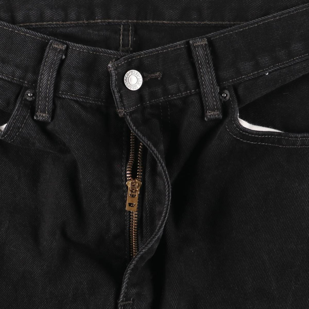 Levi's 505 Black Denim Tapered Denim Pants for Men, W36 cotton black type Vintage Second Hand