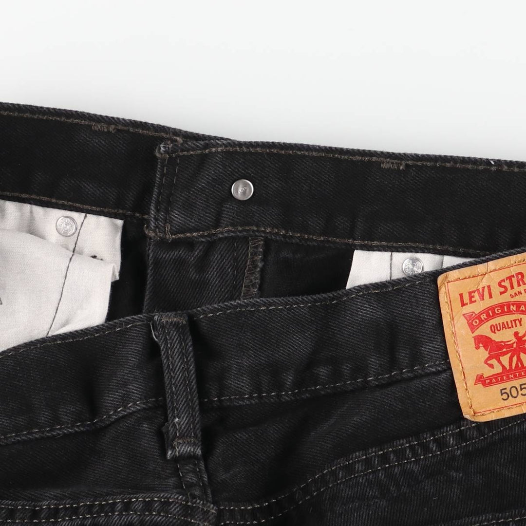 Levi's 505 Black Denim Tapered Denim Pants for Men, W36 cotton black type Vintage Second Hand
