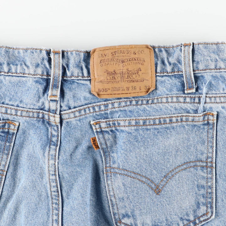 90'S Levi's 40505-0214 Regular Fit Straight Leg Tapered Denim Pants with Orange Tab, Men's Size 35 cotton blue type Vintage Second Hand