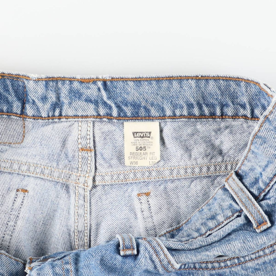 90'S Levi's 40505-0214 Regular Fit Straight Leg Tapered Denim Pants with Orange Tab, Men's Size 35 cotton blue type Vintage Second Hand