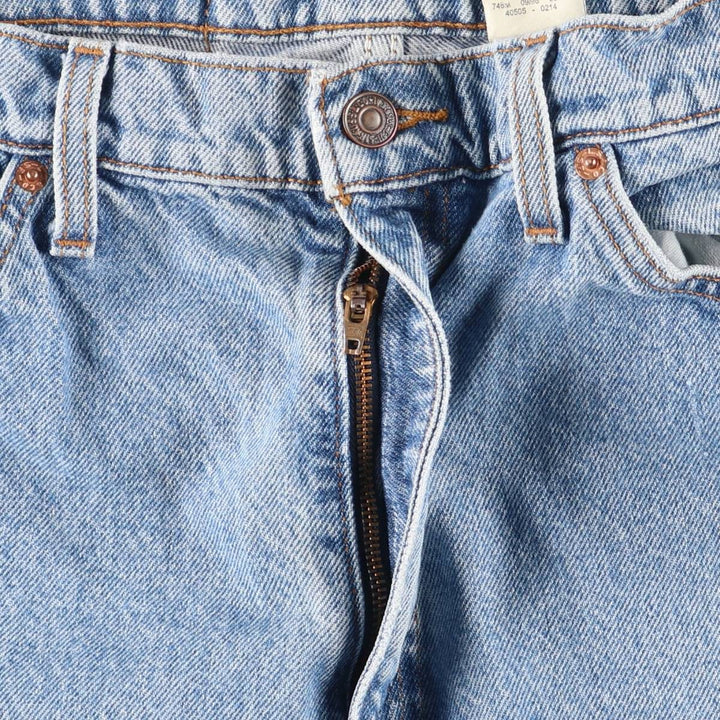 90'S Levi's 40505-0214 Regular Fit Straight Leg Tapered Denim Pants with Orange Tab, Men's Size 35 cotton blue type Vintage Second Hand