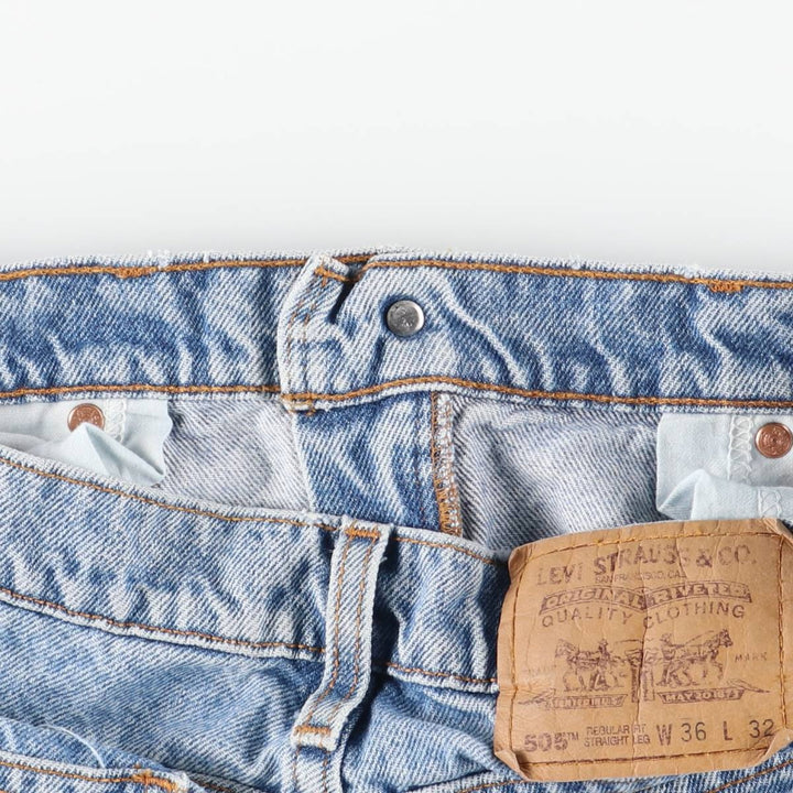 90'S Levi's 40505-0214 Regular Fit Straight Leg Tapered Denim Pants with Orange Tab, Men's Size 35 cotton blue type Vintage Second Hand