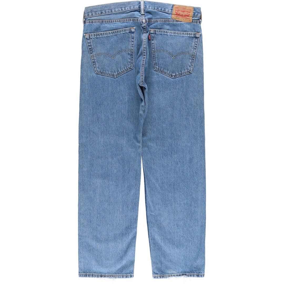 Levi's 505 tapered denim pants for men, size w36 cotton blue type Vintage Second Hand