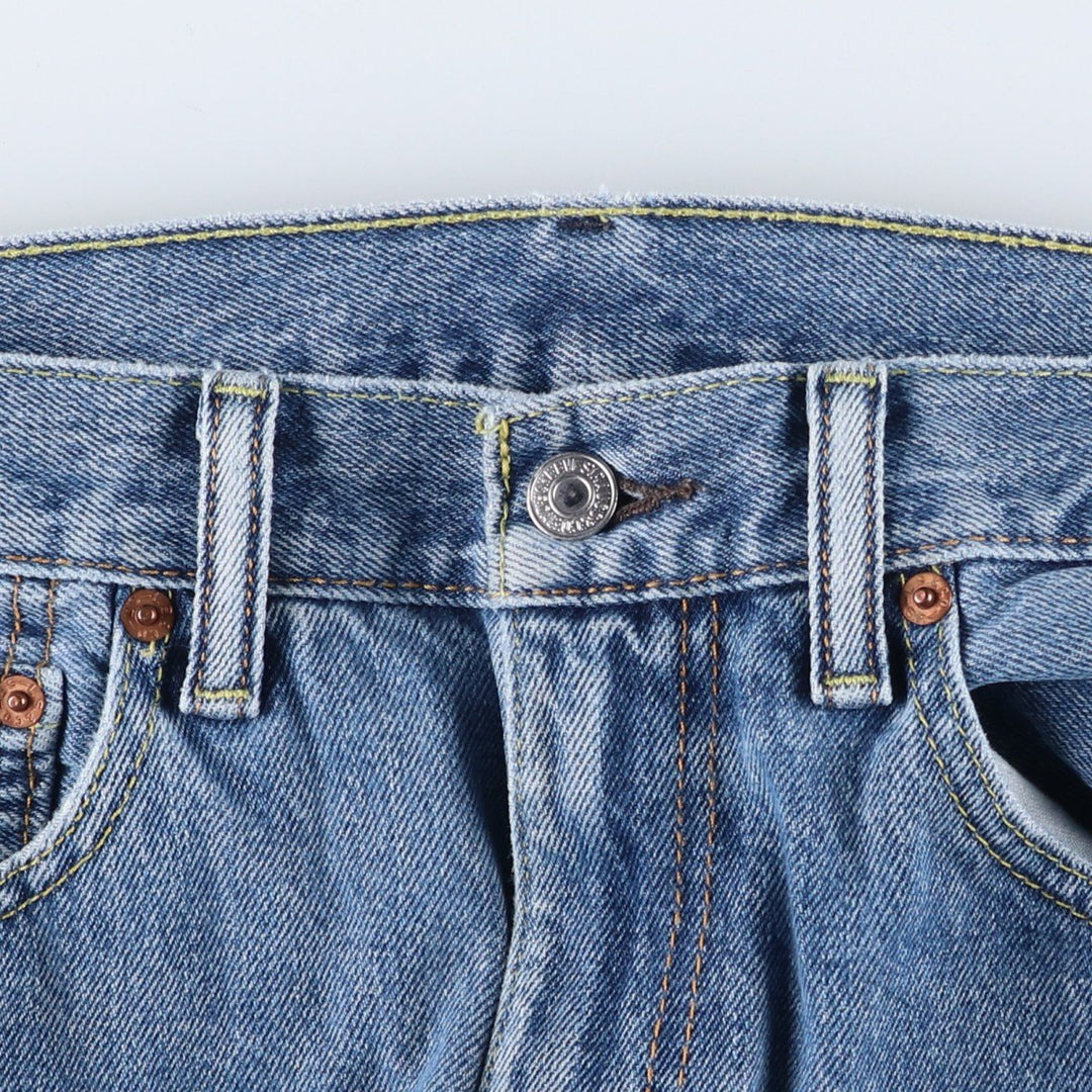 Levi's 505 tapered denim pants for men, size w36 cotton blue type Vintage Second Hand