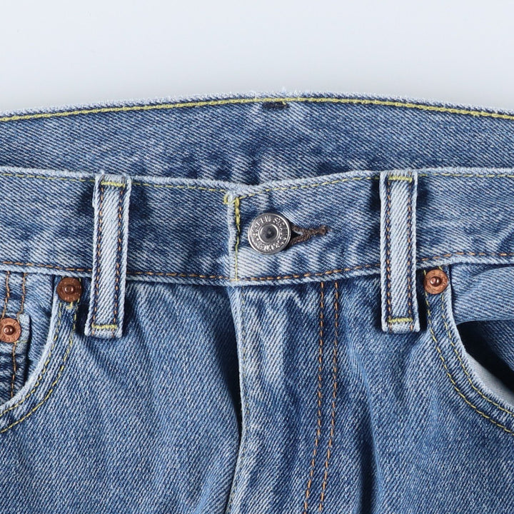 Levi's 505 tapered denim pants for men, size w36 cotton blue type Vintage Second Hand