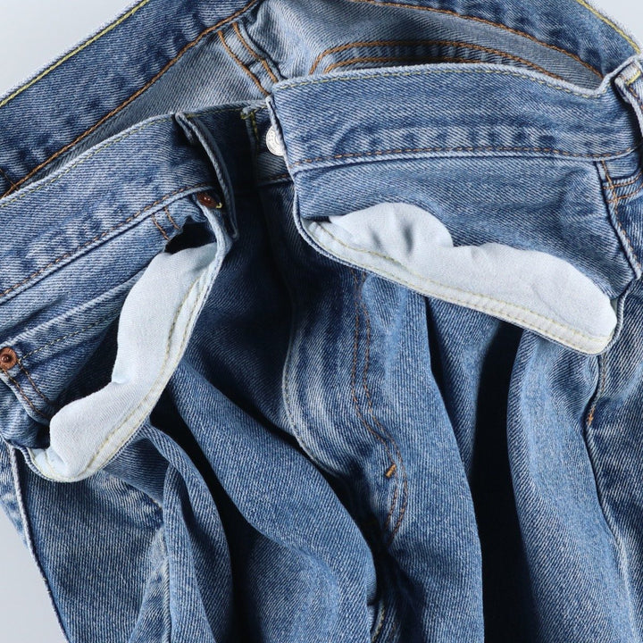 Levi's 505 tapered denim pants for men, size w36 cotton blue type Vintage Second Hand