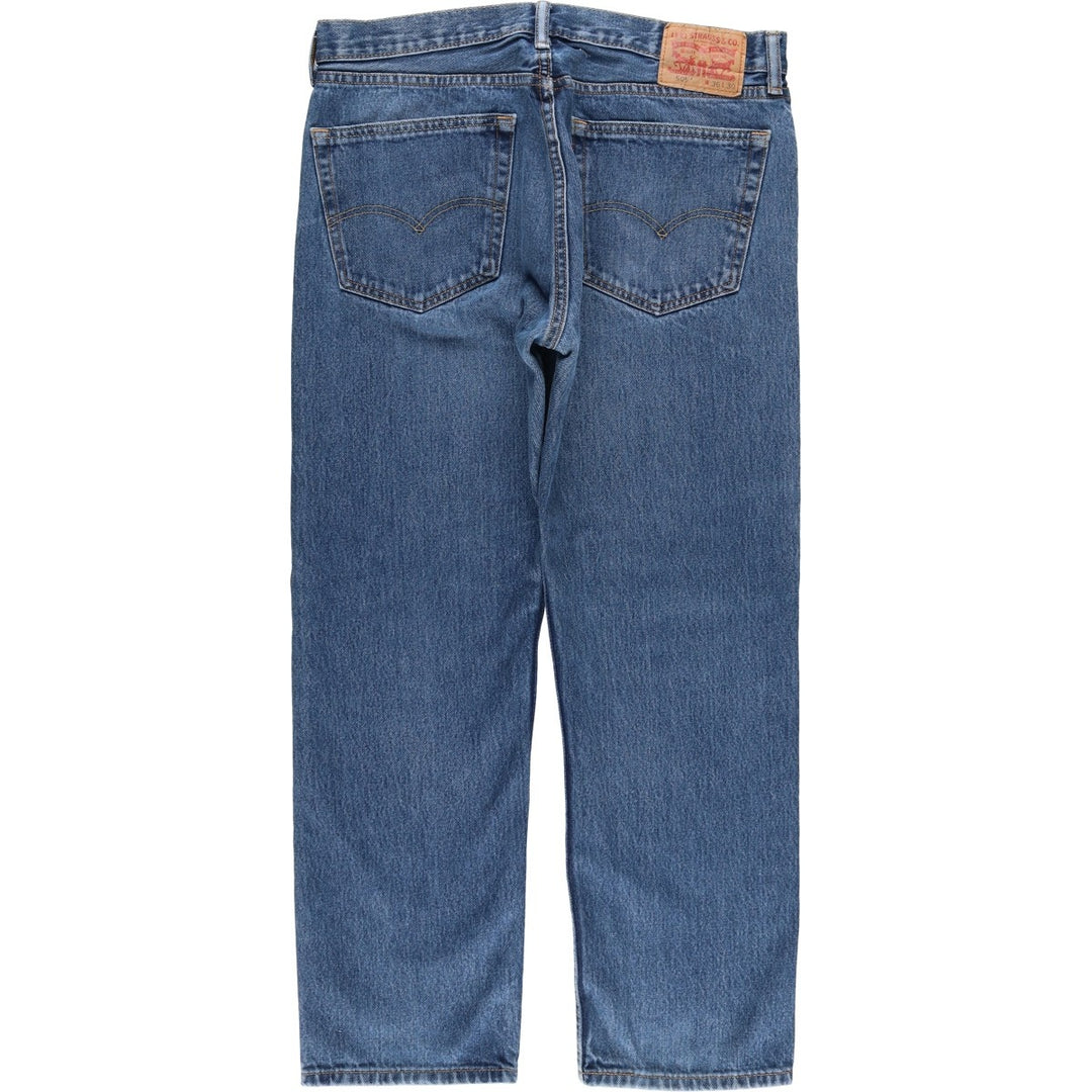 Levi's 505 tapered denim pants for men, size w36 cotton blue type Vintage Second Hand