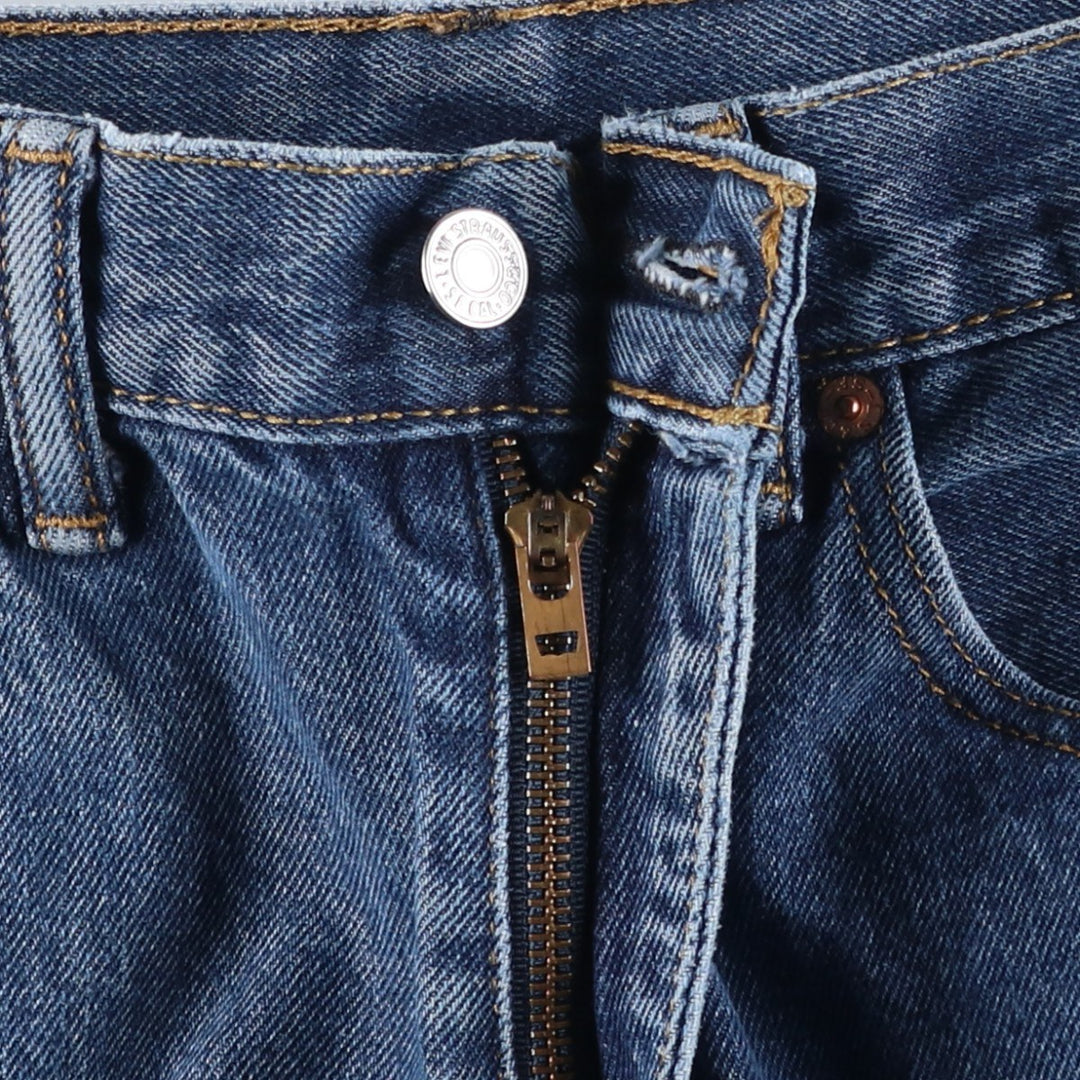 Levi's 505 tapered denim pants for men, size w36 cotton blue type Vintage Second Hand