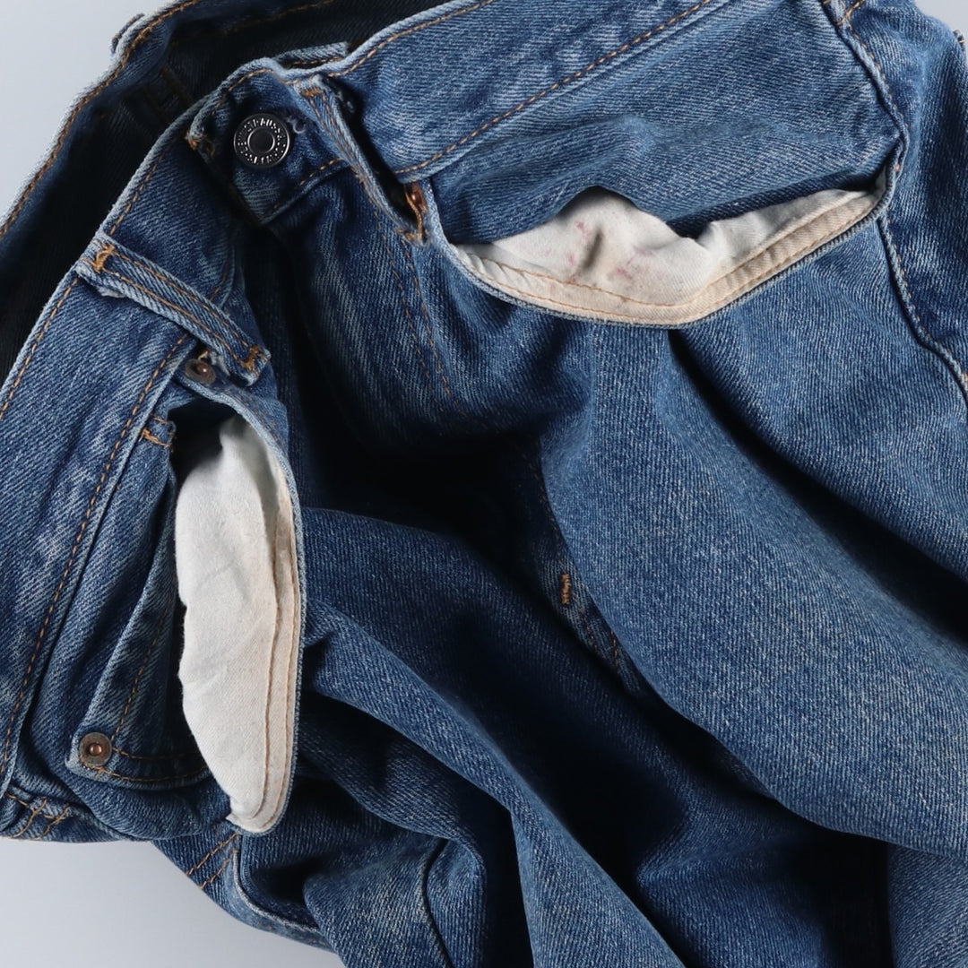 Levi's 505 tapered denim pants for men, size w37 cotton blue type Vintage Second Hand