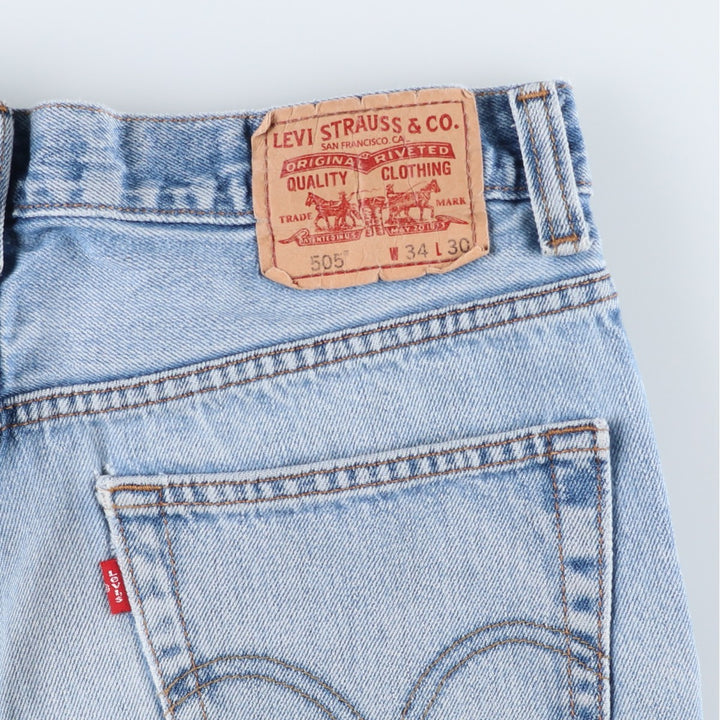 Levi's 505 REGULAR FIT tapered denim pants for men, size w34 unclear blue type Vintage Second Hand