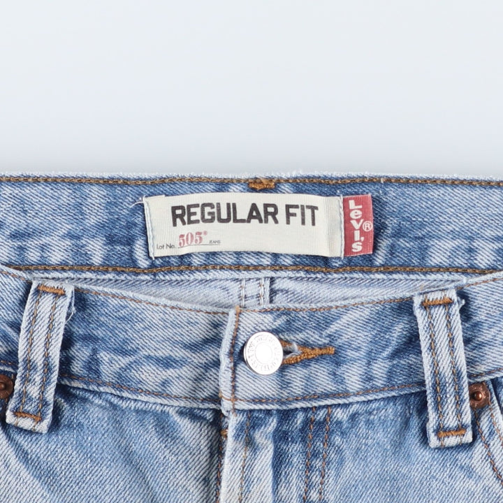 Levi's 505 REGULAR FIT tapered denim pants for men, size w34 unclear blue type Vintage Second Hand