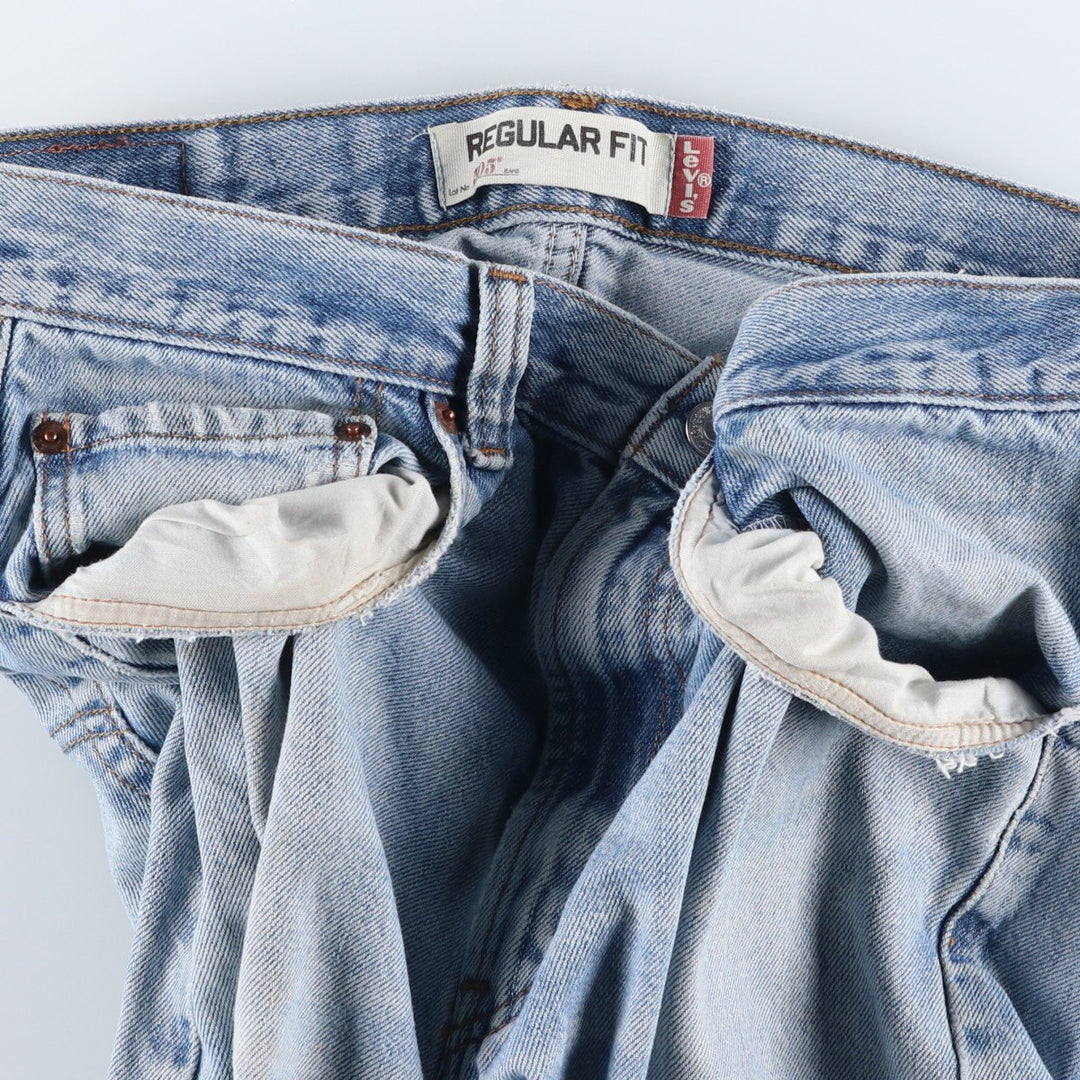 Levi's 505 REGULAR FIT tapered denim pants for men, size w34 unclear blue type Vintage Second Hand